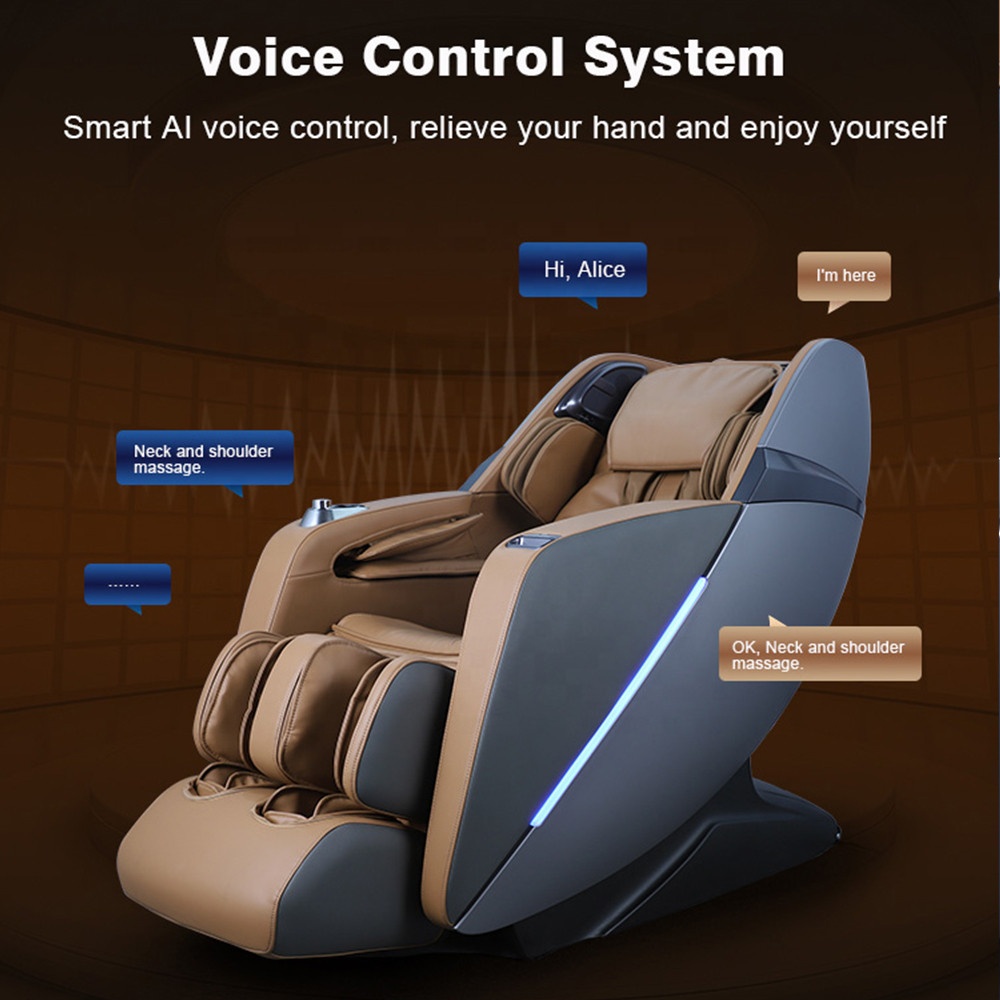 Полнотелое 3D-ручное электрическое AI Smart Recliner SL Track Zero Gravity Shiatsu 4D Массажное кресло с динамиком