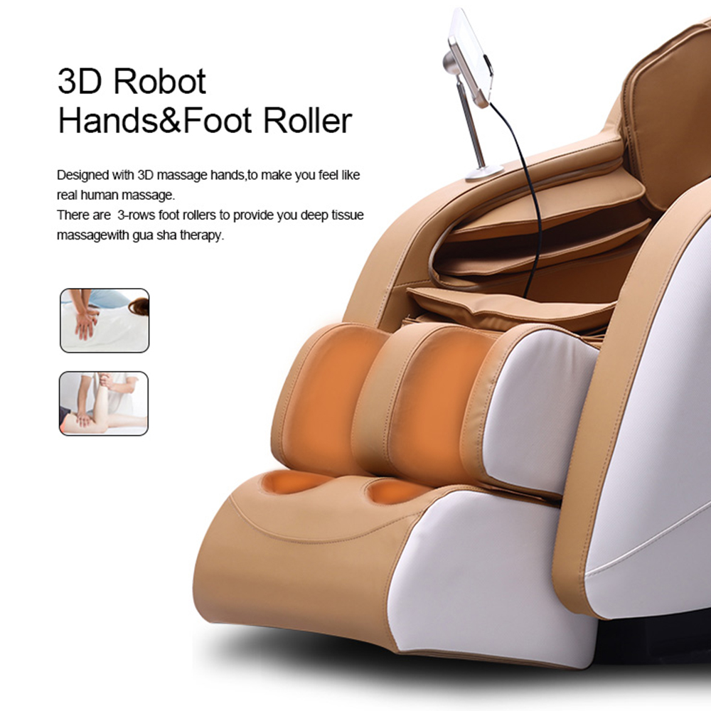 Массажное кресло для всего тела шиацу с нулевой гравитацией и человеческим сенсорным массажем