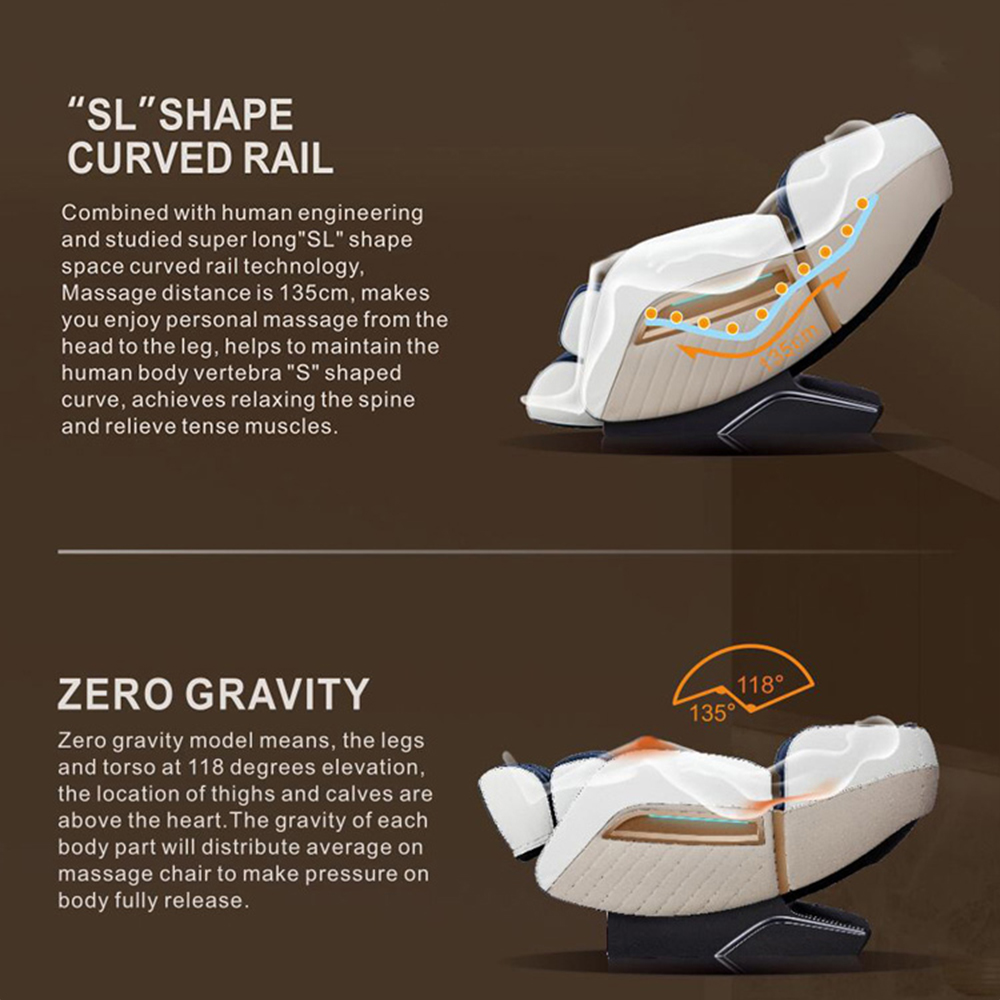 4D Массажное кресло для всего тела 3D Робот ручной электрический AI Smart Recliner SL Track Zero Gravity Shiatsu для домашнего офиса