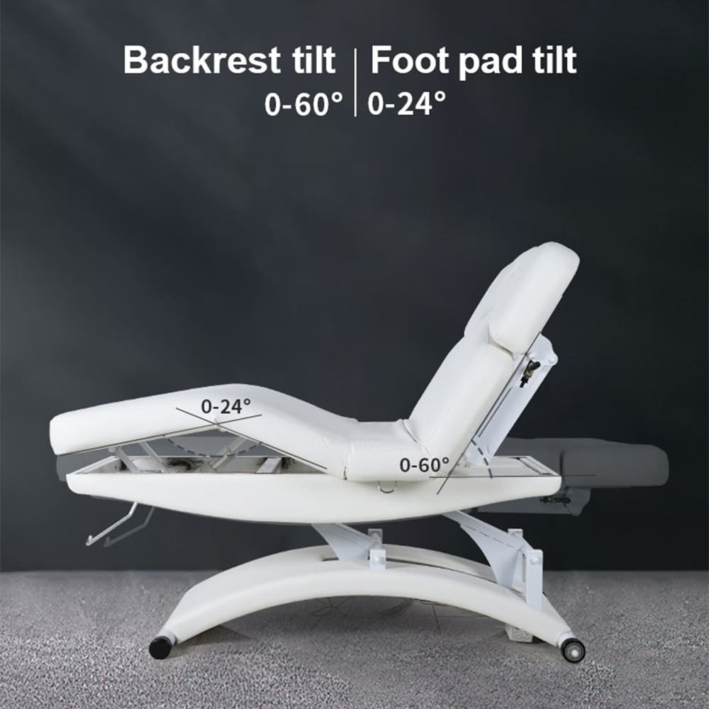Электрический гидравлический массажный стол, белая спа-кровать для лица для косметолога