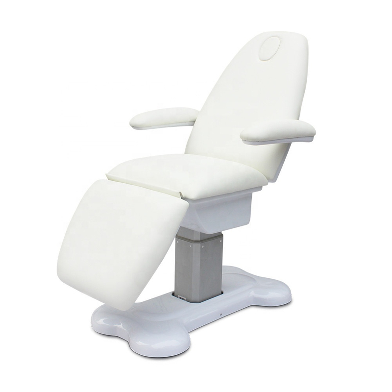 Белый электрический регулируемый массажный стол для массажа