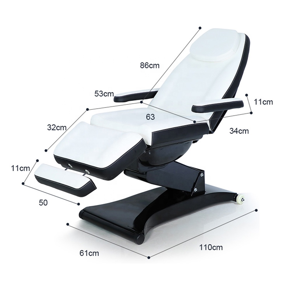 Роскошный стационарный электрический регулируемый массажный стол для лица с косметической кроватью