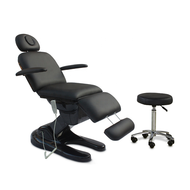 Черный регулируемый электрический массажный стол косметический стул для лица