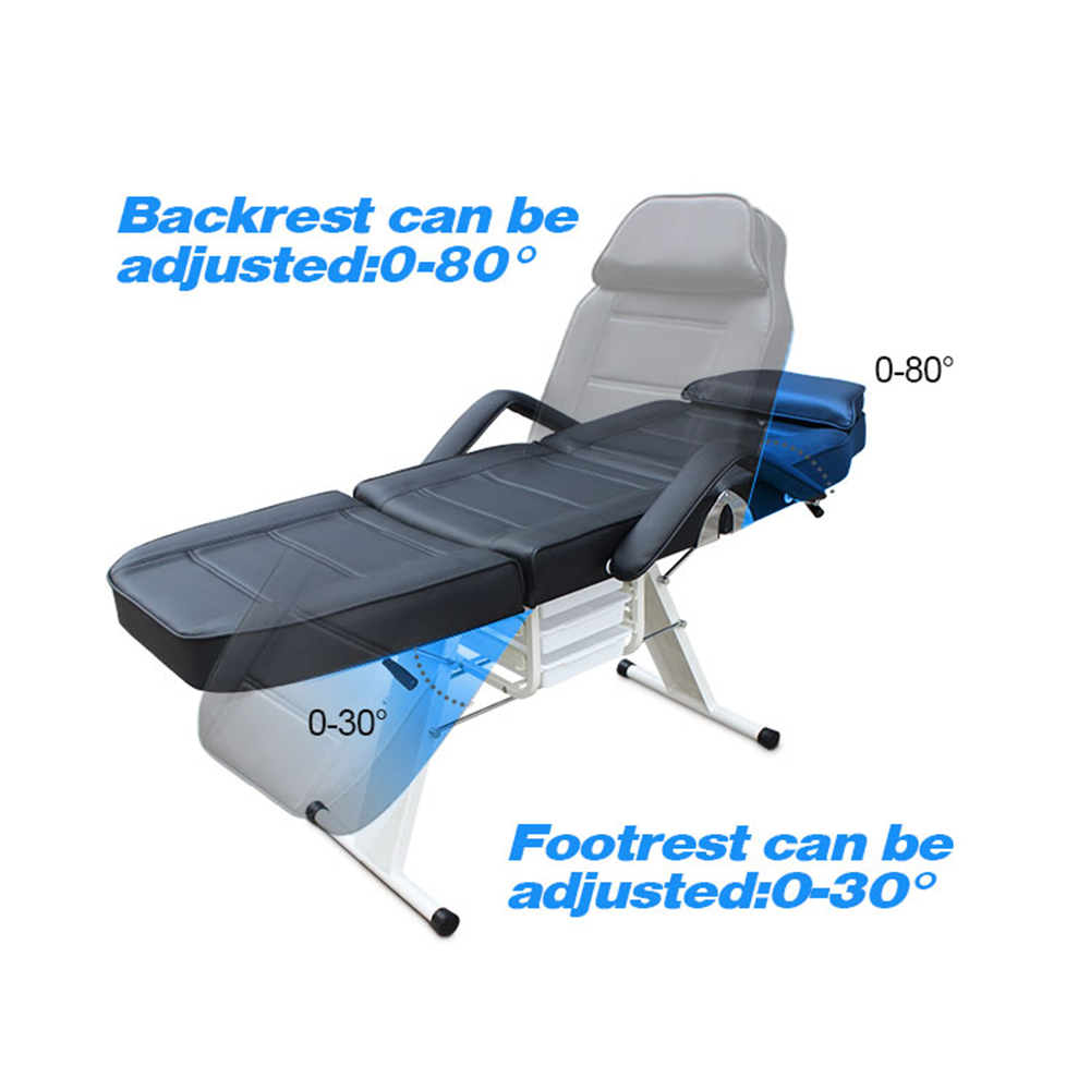 Профессиональный ручной регулируемый массажный стол, кровать для лица, татуировочное кресло