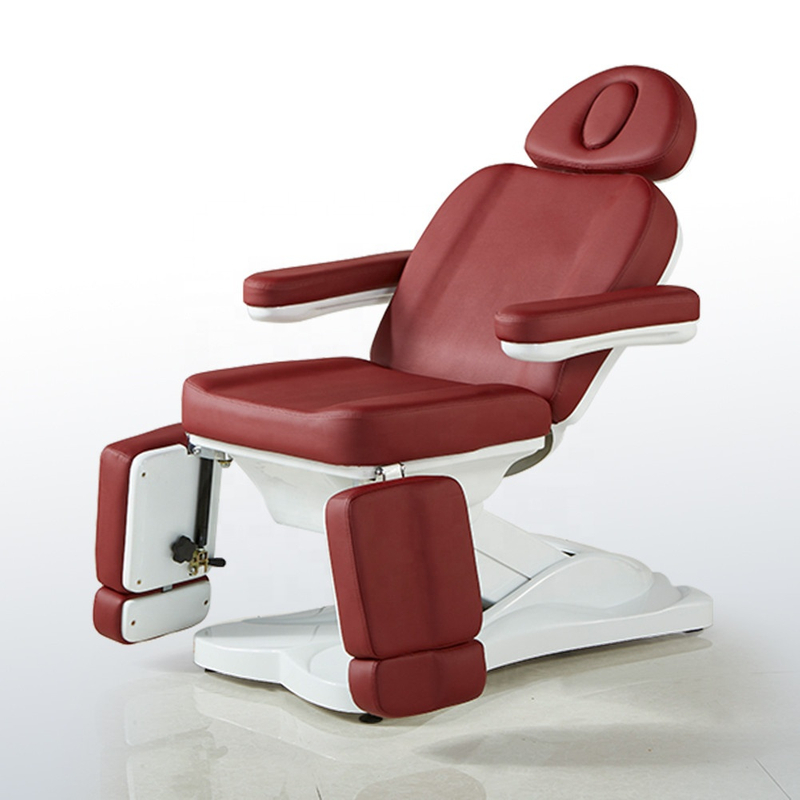 Красный электрический массажный стол Кровать для лица Педикюр Подиатрическое тату-стул
