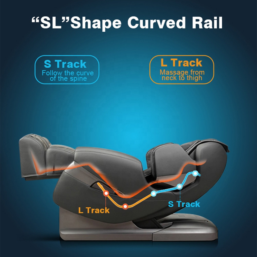Массажное кресло шиацу 3D SL Track с нулевой гравитацией и спинными роликами