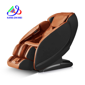 Современное коричневое кожаное массажное кресло шиацу с нулевой гравитацией для всего тела