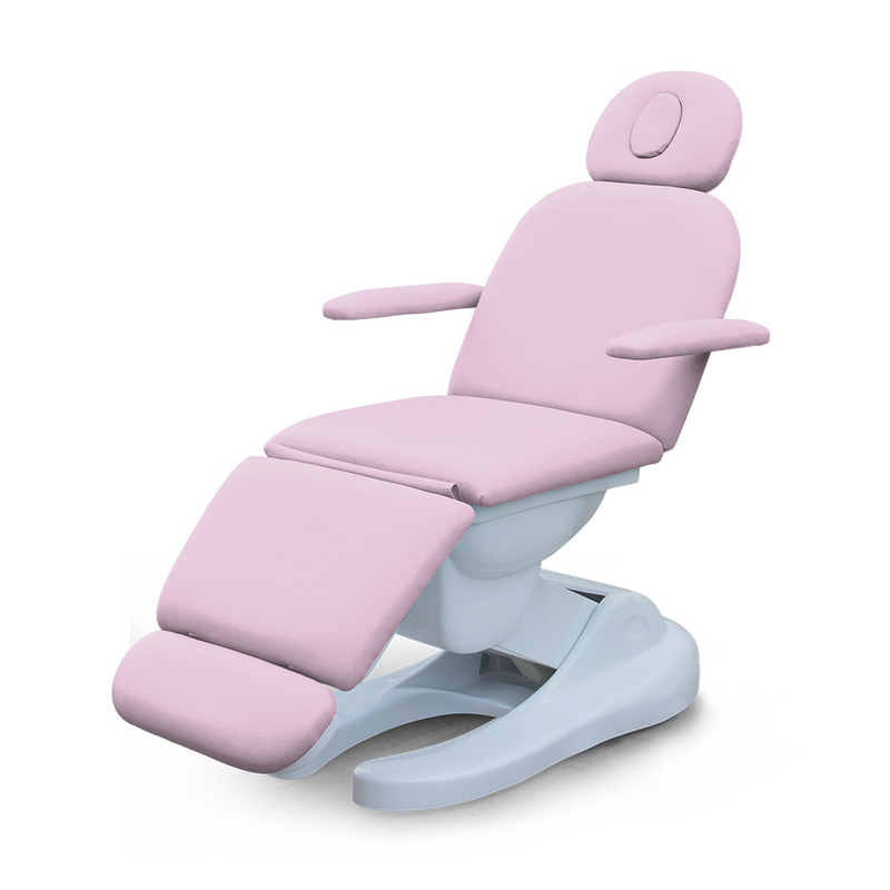 Розовый роскошный электрический регулируемый массажный стол спа-кровать для лица