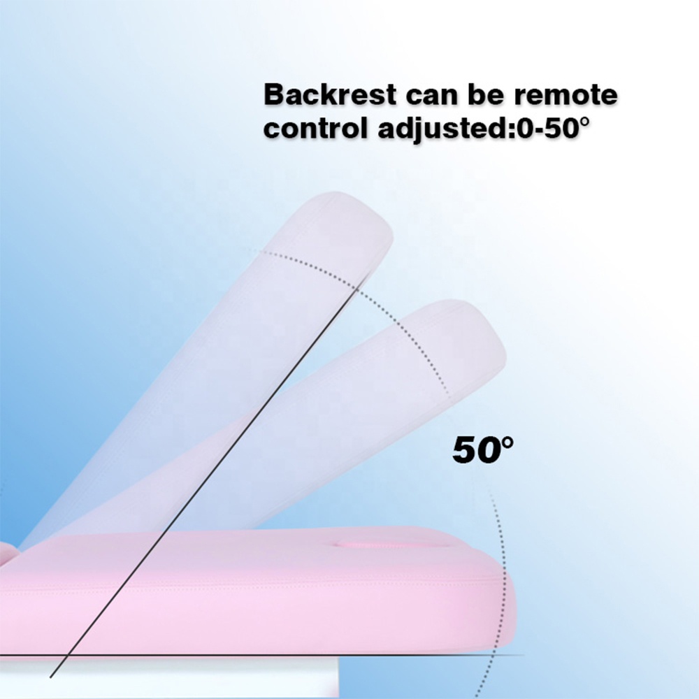  Розовые электрические лечебные массажные столы и кровати