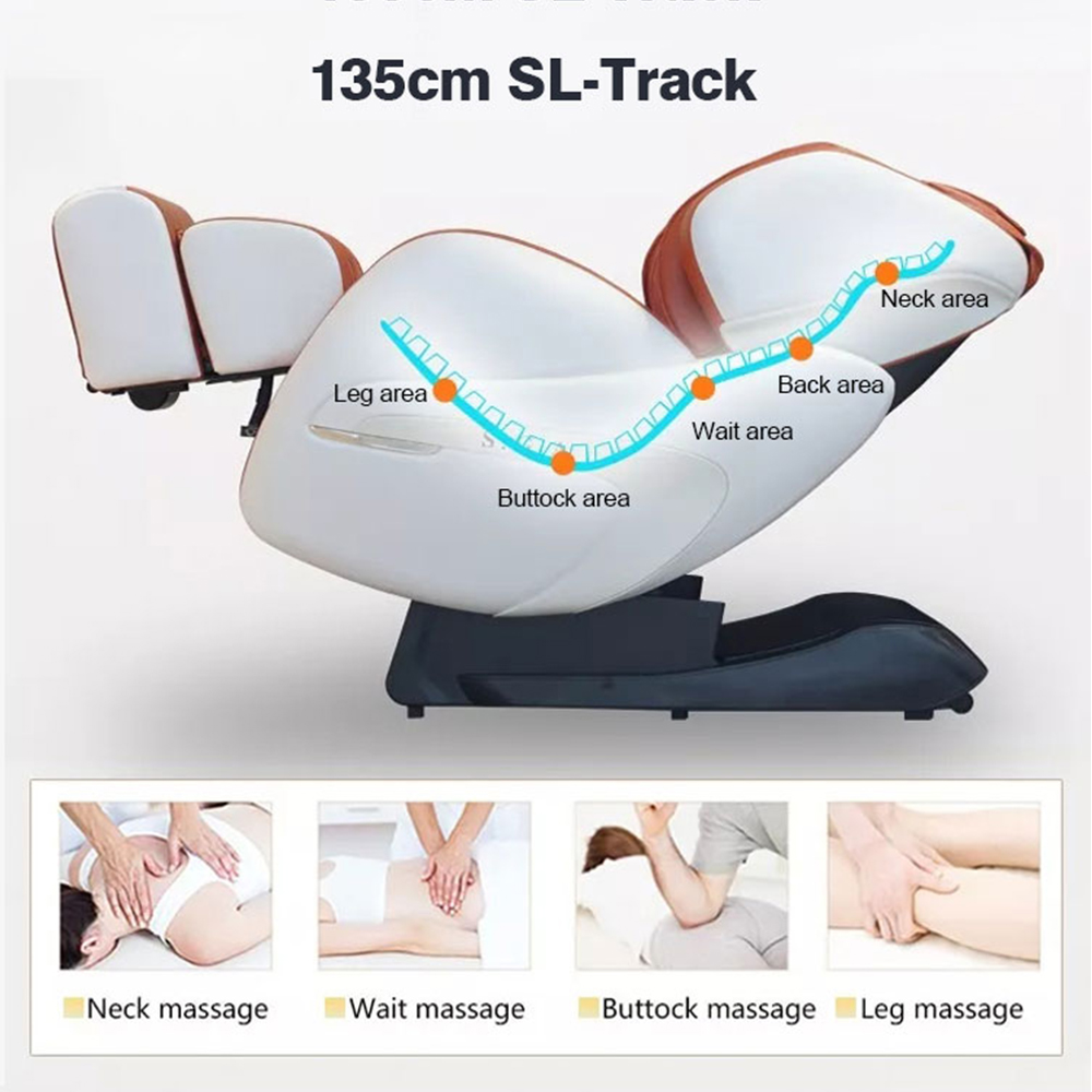 Роскошное массажное кресло для всего тела с нулевой гравитацией и человеческим прикосновением