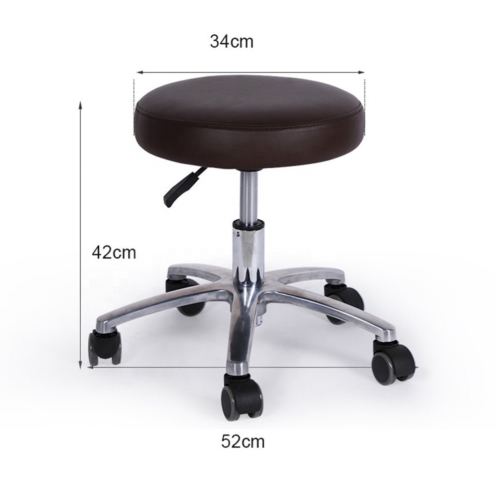 Kangmei Мебель для салона красоты Регулируемый гидравлический круглый стул для педикюра на колесиках